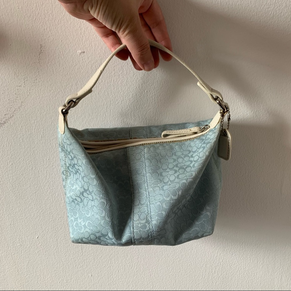 Coach y2k blue mini handbag
